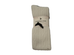 Knee High Socks Ladies 2pk. Ivory & Black London Fog