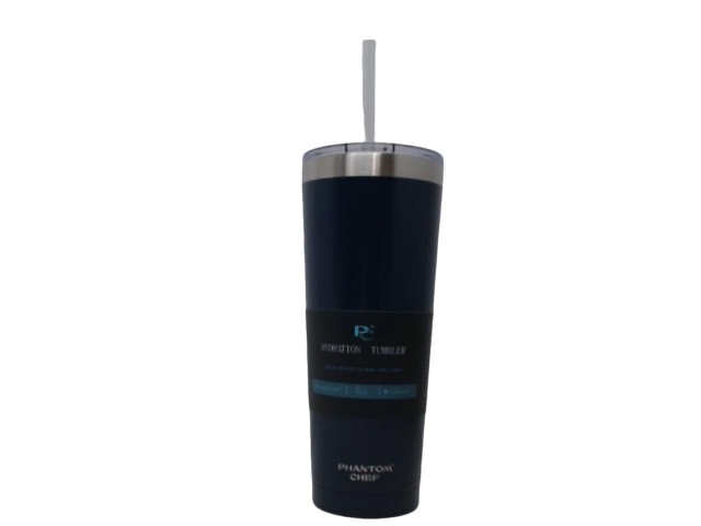 Hydration Tumbler 25oz. Navy Vauum Insulated Stainless Steel Phantom Chef