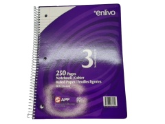 Notebook Coiled 250 Pages 3 Subjects Enlivo