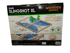 Slingshot XL Game w/10 Mini Wooden Pucks Franklin