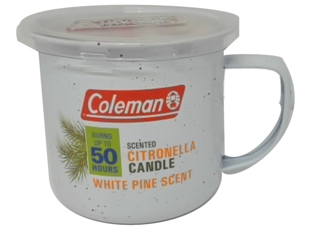 Citronella Candle White Pine Scented 290g. Mug Coleman