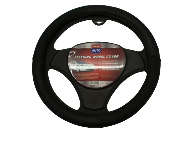 Steering Wheel Cover 15 Black Route Auto\