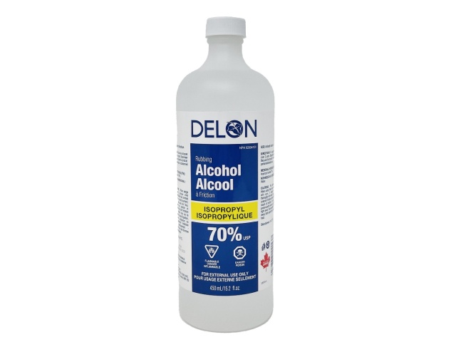 DELON 70% RUBBING ALCOHOL 450ML/12