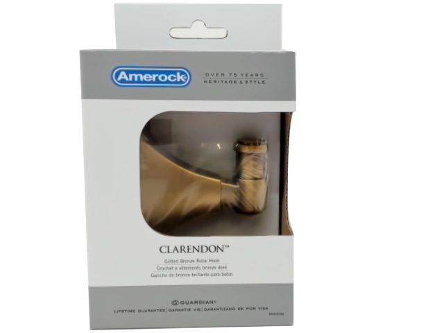 Robe Hook Gilded Bronze Clarendon Amerock