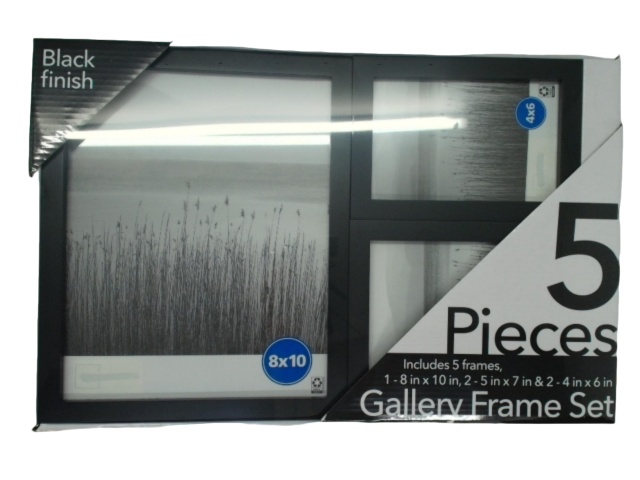 Gallery Frame Set 5pcs. Black Finish (ENDCAP)