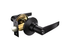 Door Lock Lever Entry Black Straight Handle