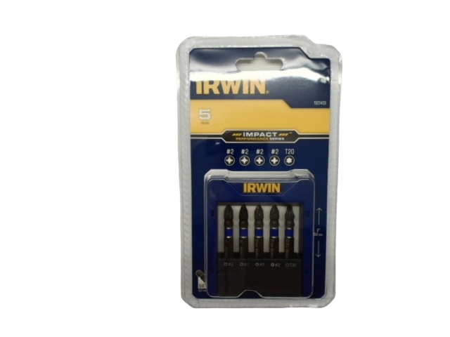 Impact Driver Bits 5pk. Assorted Irwin