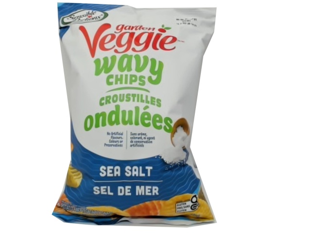 Garden Veggie Wavy Chips Sea Salt 142g. Sensible Portions