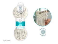 Macrame Cord B-White 4mm 25yds Needlecrafters