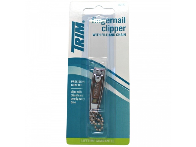 TRIM FINGERNAIL CLIPPER W/ FILE & CHAIN