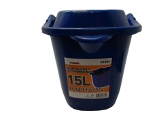 Mop Bucket w/Wringer 15L Blue Plastic Prograde