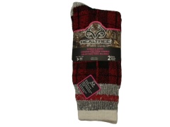 Socks Women's Crew 2pk. Red/Pink Realtree