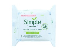 SIMPLE FACIAL WIPES 25CT MICELLAR CLEANSING WIPES SENS SKIN