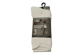 Cushion Crew Socks Men's 3pk. White