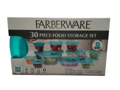 30 Piece Food Storage Set Teal Farberware