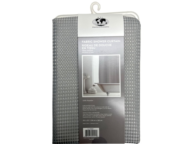 Shower Curtain Waffle-Grey