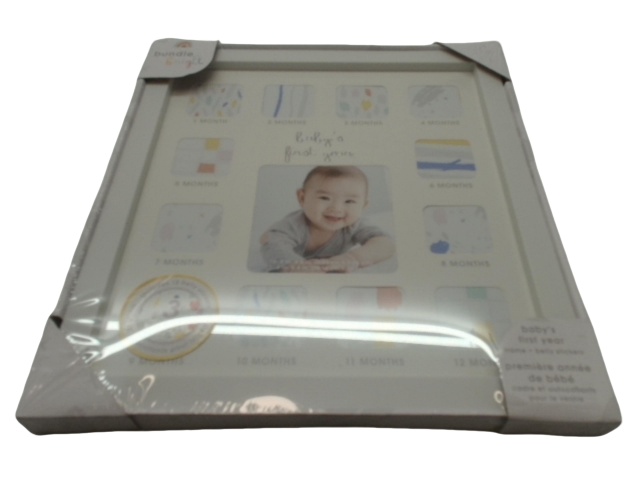 Picture Frame Baby\'s First Year Frame + 12 Belly Stickers