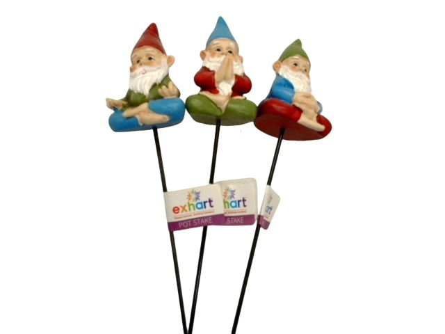 Pot Stake 9 Yoga Pose Gnome Exhart\