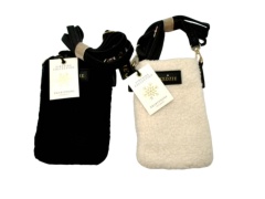 Kedzie Sherpa Smartphone Crossbody Bag Black Or White