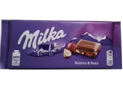 Chocolate Bar Milka Raisins & Nuts 100g.