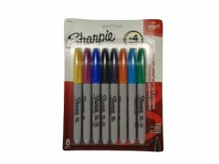 Sharpie Permanent Markers 8pk. Ass't Colours Fine