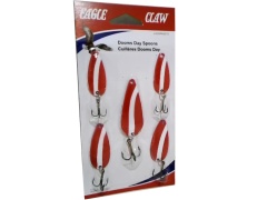 Fishing Spoons 5pk. Ass't Sizes Dooms Day